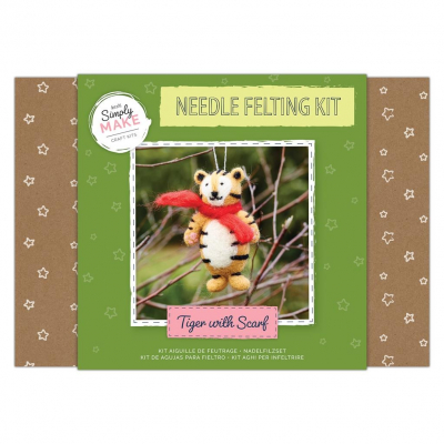 Simply Make Needle Felting Kit Tiger with Scarf 